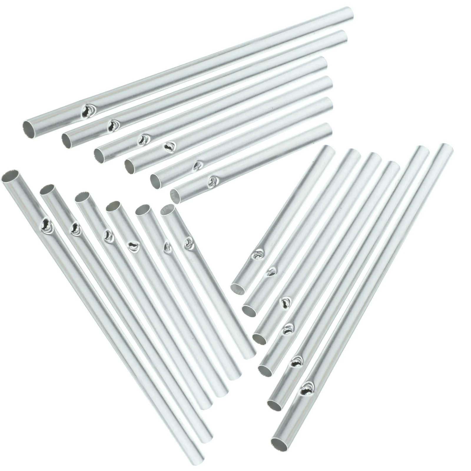 

3Sets Aluminium Wind Chime Tubing DIY Material Pre-Drilled Tubes for Garden Courtyard Porch Wind Chime Accessories Replacement