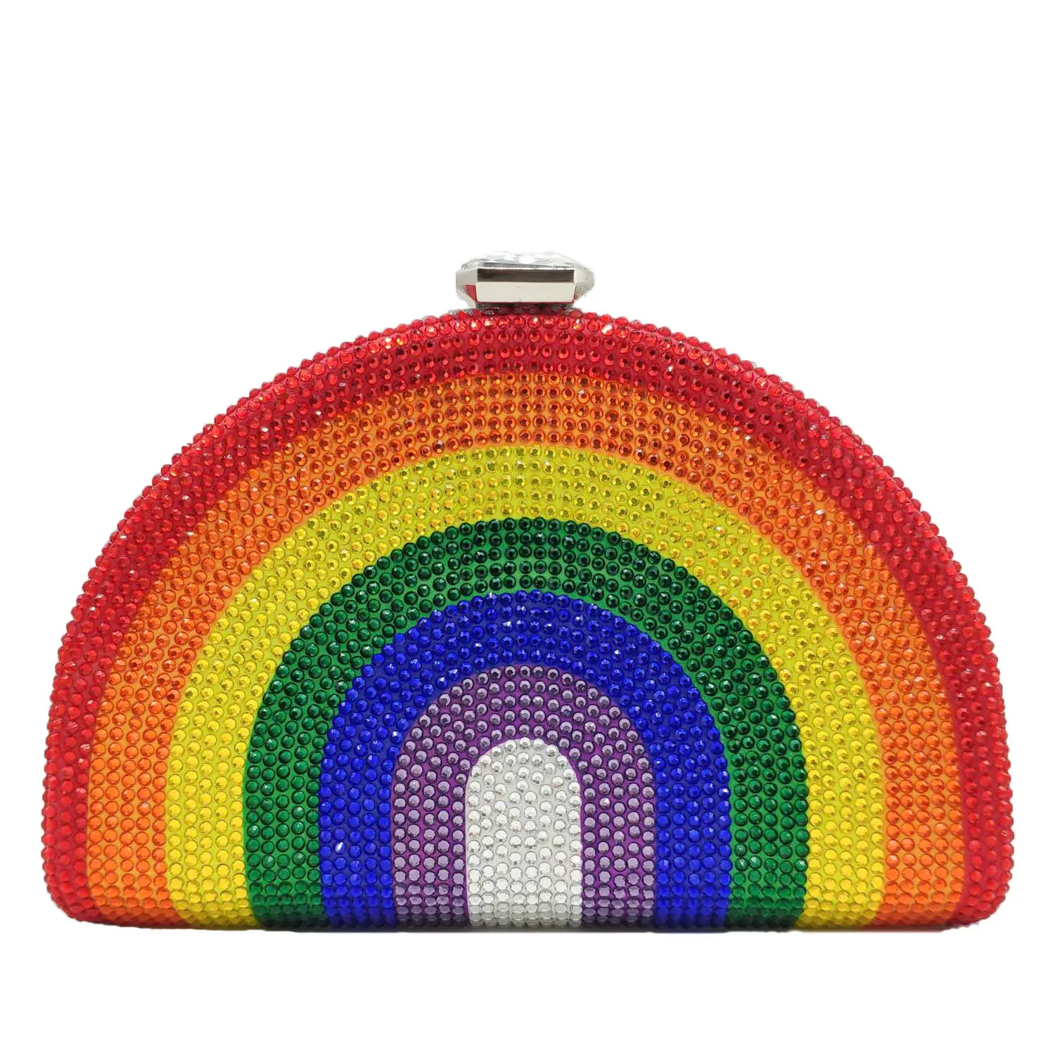 

20x14CM Clutch Bag Dinner Bag Hot Diamond Rainbow Bag Rhinestone Party Banquet Bag Evening Bag A7416