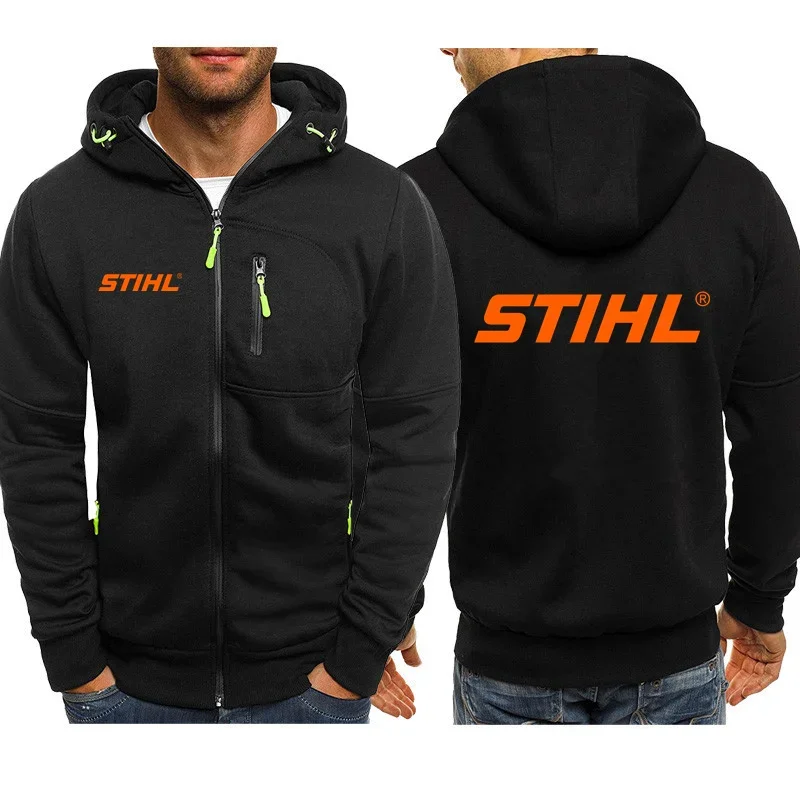 2025 Fashion Men's STIHL Hoodie Casual Hoodies Pullovers Sweatshirts Men's Top Zipper Hoodies Sweatshirt Male Top