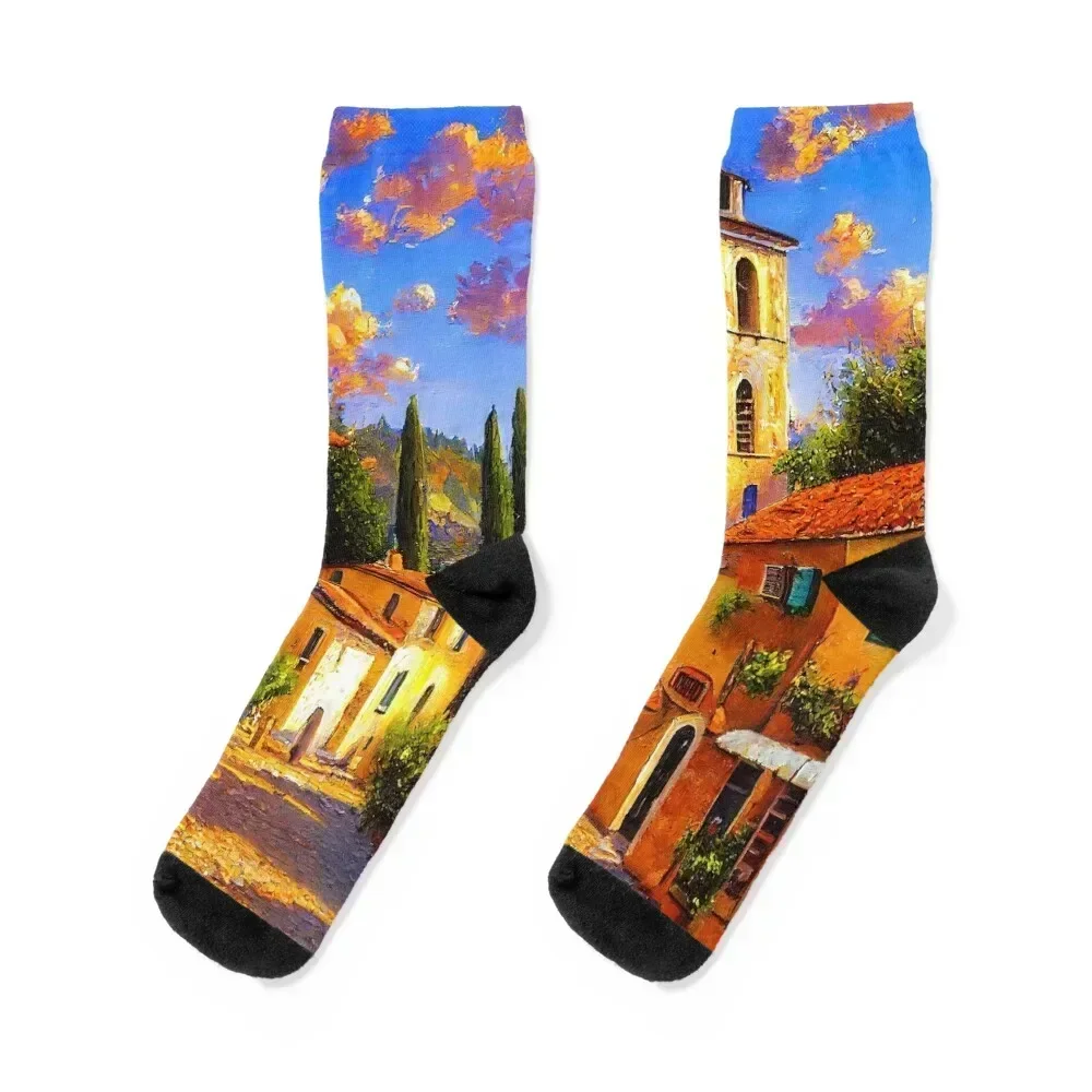 

Villages of Tuscany Socks hiking heated moving stockings kids Man Socks Women's