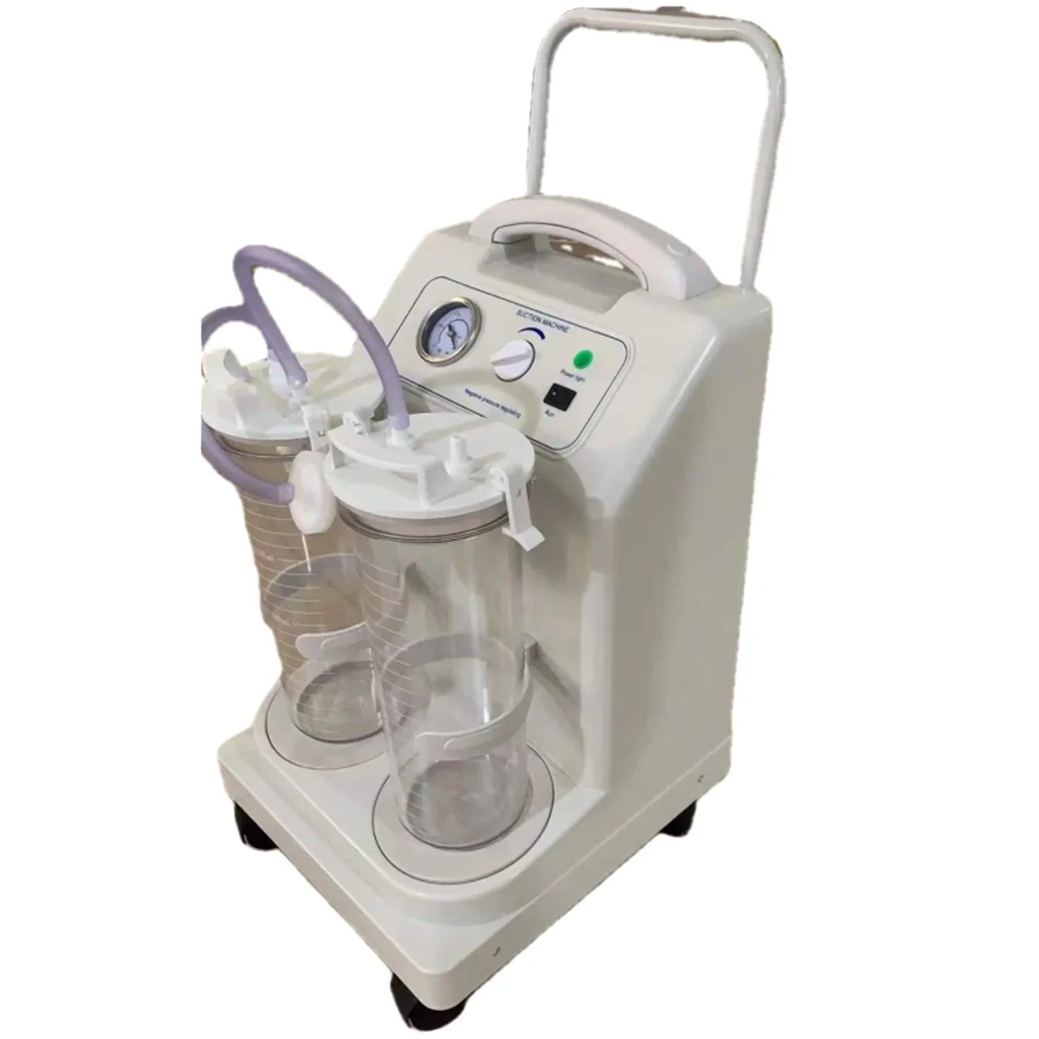 

Medical Portable mobile electric aspirator High duty Vacuum lipo surgical unit with Pastics bottles