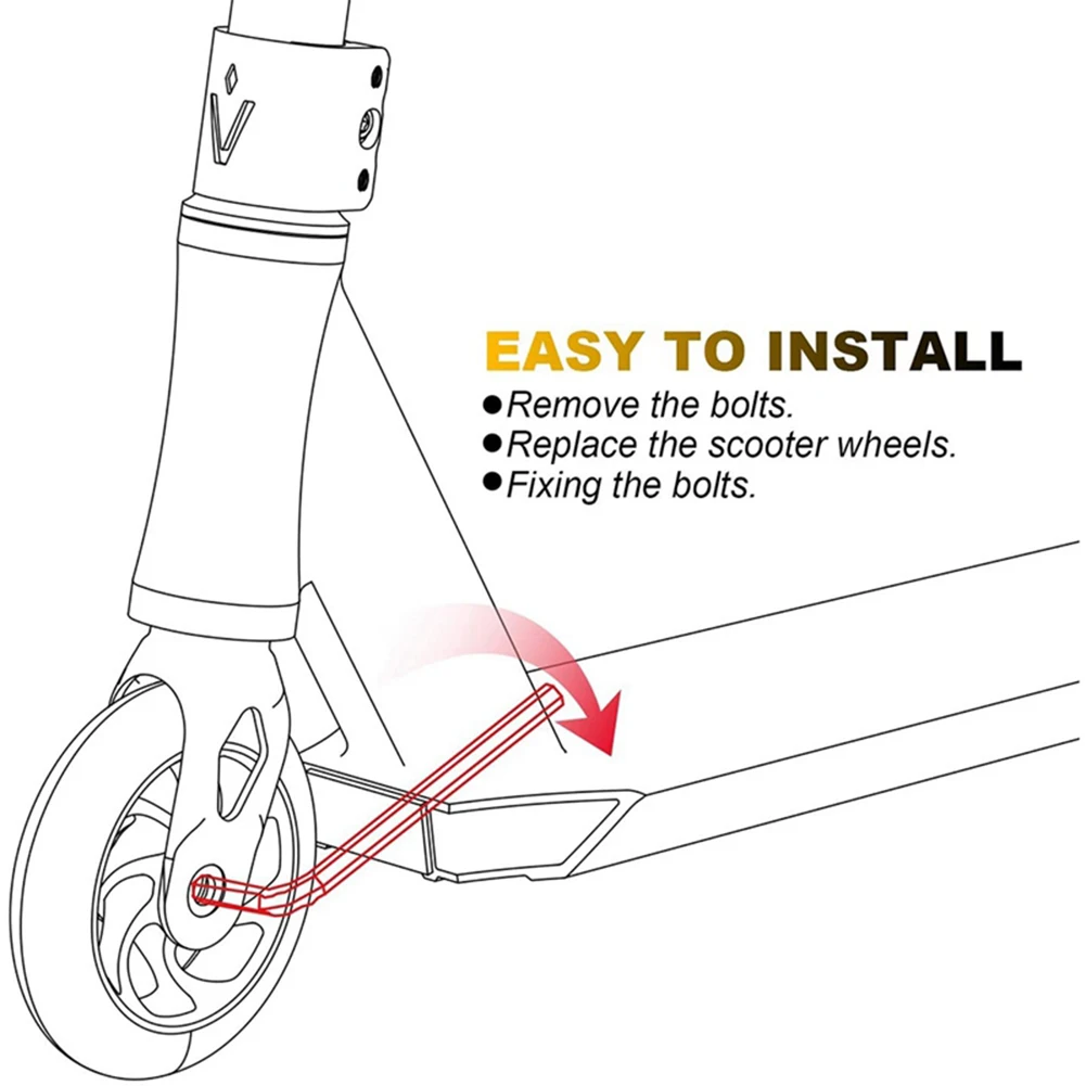 Ruedas de repuesto para patinete eléctrico, ruedas de Pu de 4 piezas y 110mm con rodamiento para coches mecedoras, coches extremos y patinetes