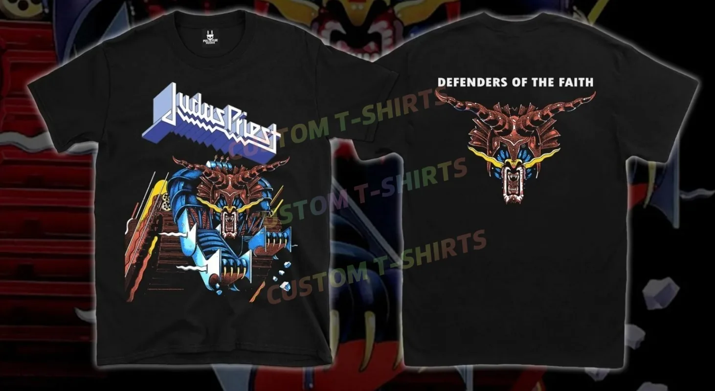 

Летняя футболка на 2025 из чистого хлопка, дышащие топы, футболка для любителей музыки Judas Priest, подходит как футболка с рисунком для мужчин и женщин