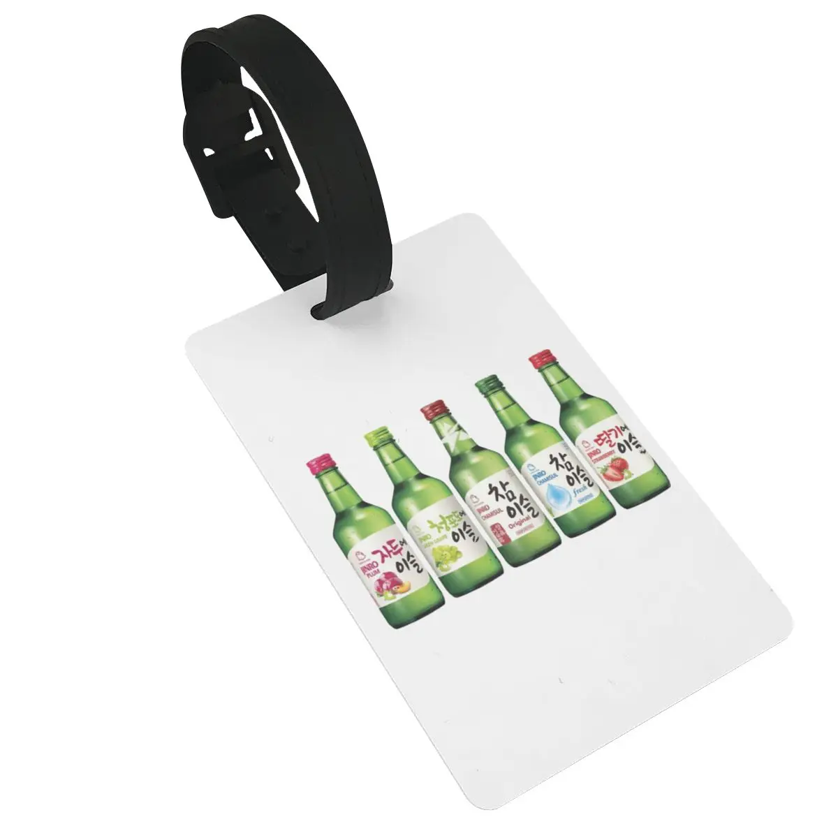 Jinro Soju 5 rasa Tag bagasi Aksesori koper Travel PVC bagasi Tag Boarding portabel Label pemegang alamat nama ID