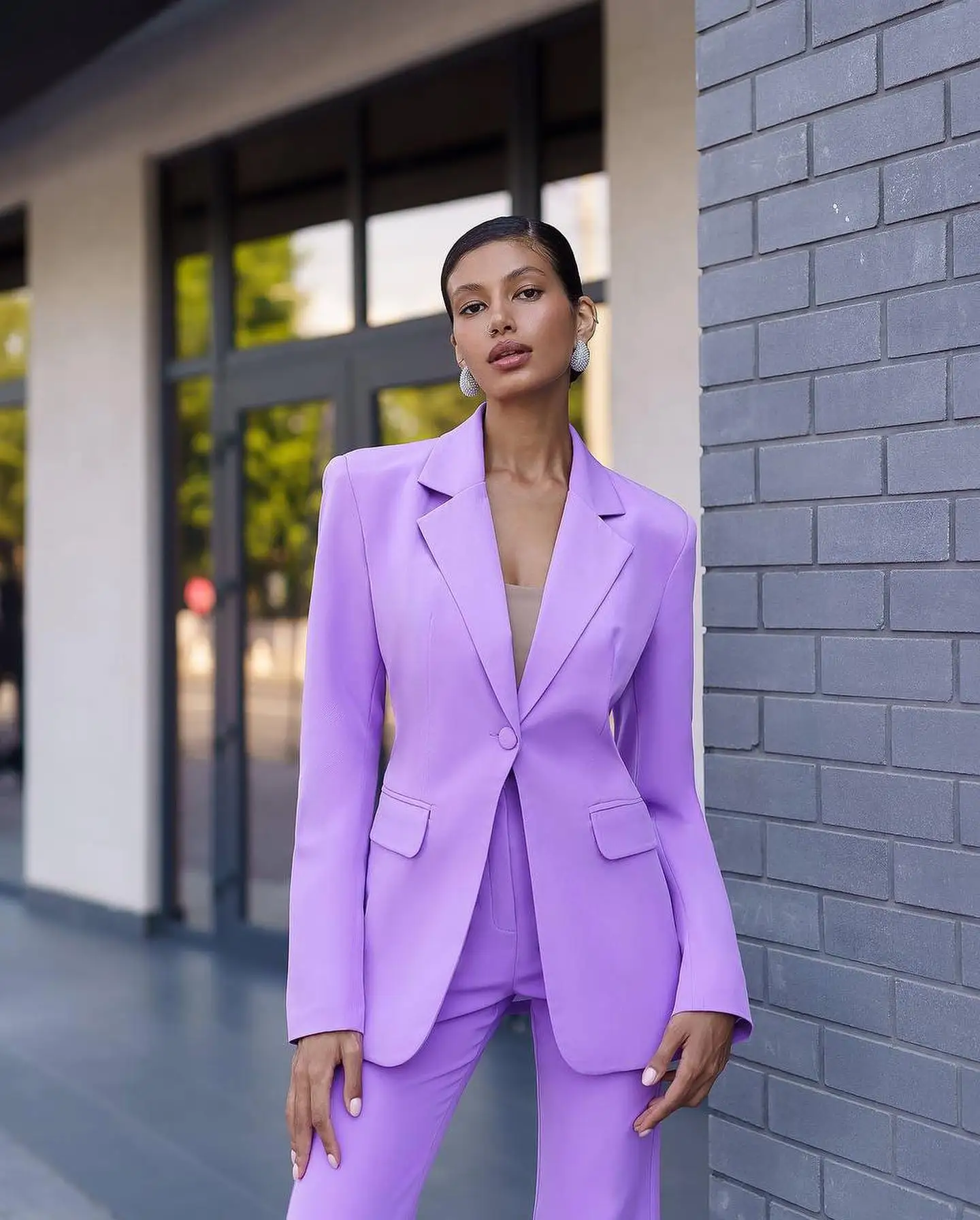 Elegant Women's Evening Dresses Suit Gowns One Button Jacket Pants For Female Satin 2 Pieces Suit Customized 266478