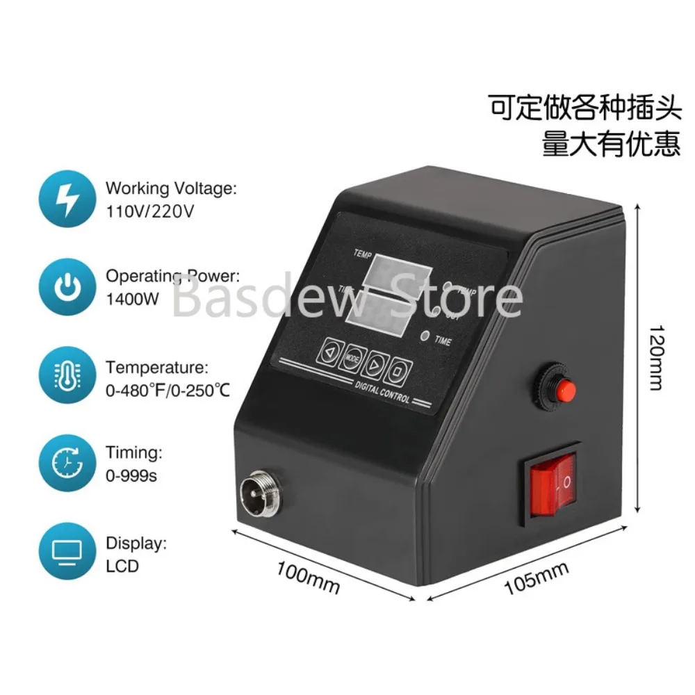 Hot Press Digital Box Heat Transfer Machine Controller Temperature Control Box Double Hole Temperature Digital Display