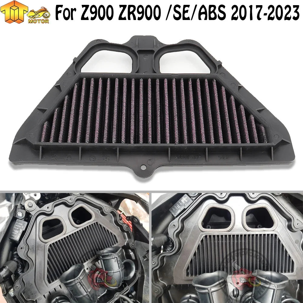 For Kawasaki Z900 ZR900 SE/ABS Z/ZR 900 ZR900SE High Flow Air Filter Motorcycle Accessories 2017 2018 2019 2020 2021 2022 2023