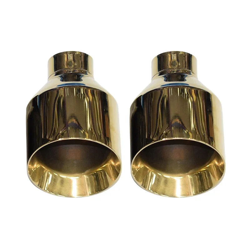 

Stainless steel Gold Exhaust pipe for universal car tailpipe tail throat exhaust muffler exhaust tips