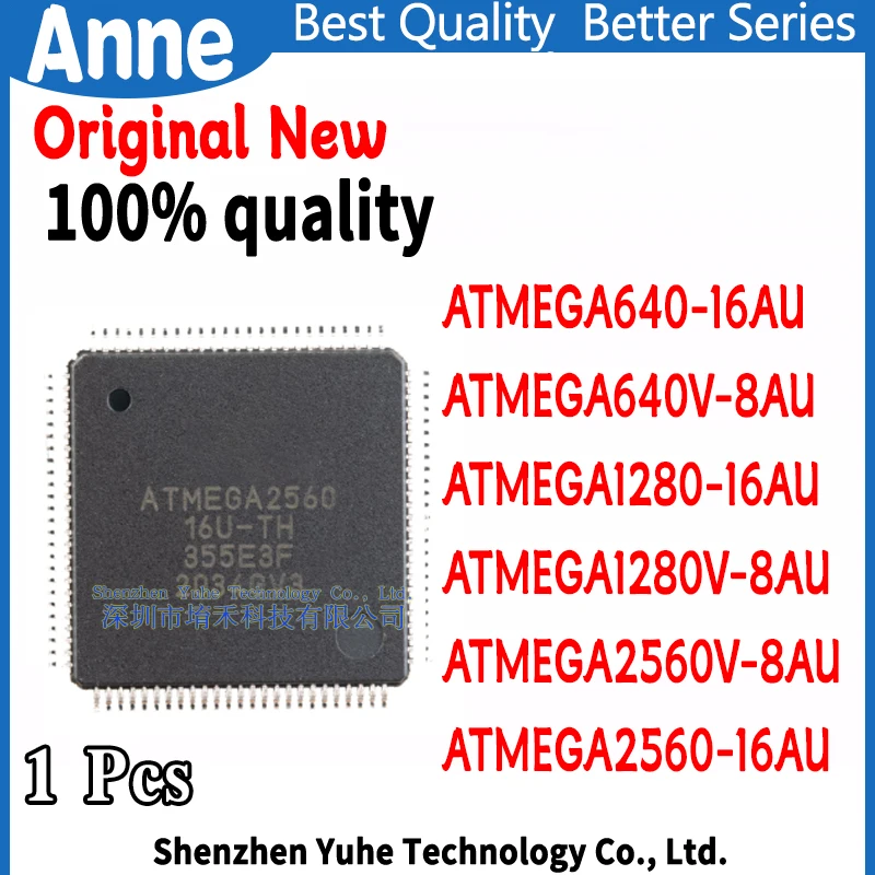 (1piece) 100% New ATMEGA640-16AU ATMEGA640V-8AU ATMEGA1280-16AU ATMEGA1280V-8AU ATMEGA2560V-8AU ATMEGA2560-16AU QFP