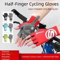 1Pair Sun Protection Half-Finger Cycling Glove Breathable Wear-Resistant Driving Gloves Non Slip Palm Protection Fishing Gloves