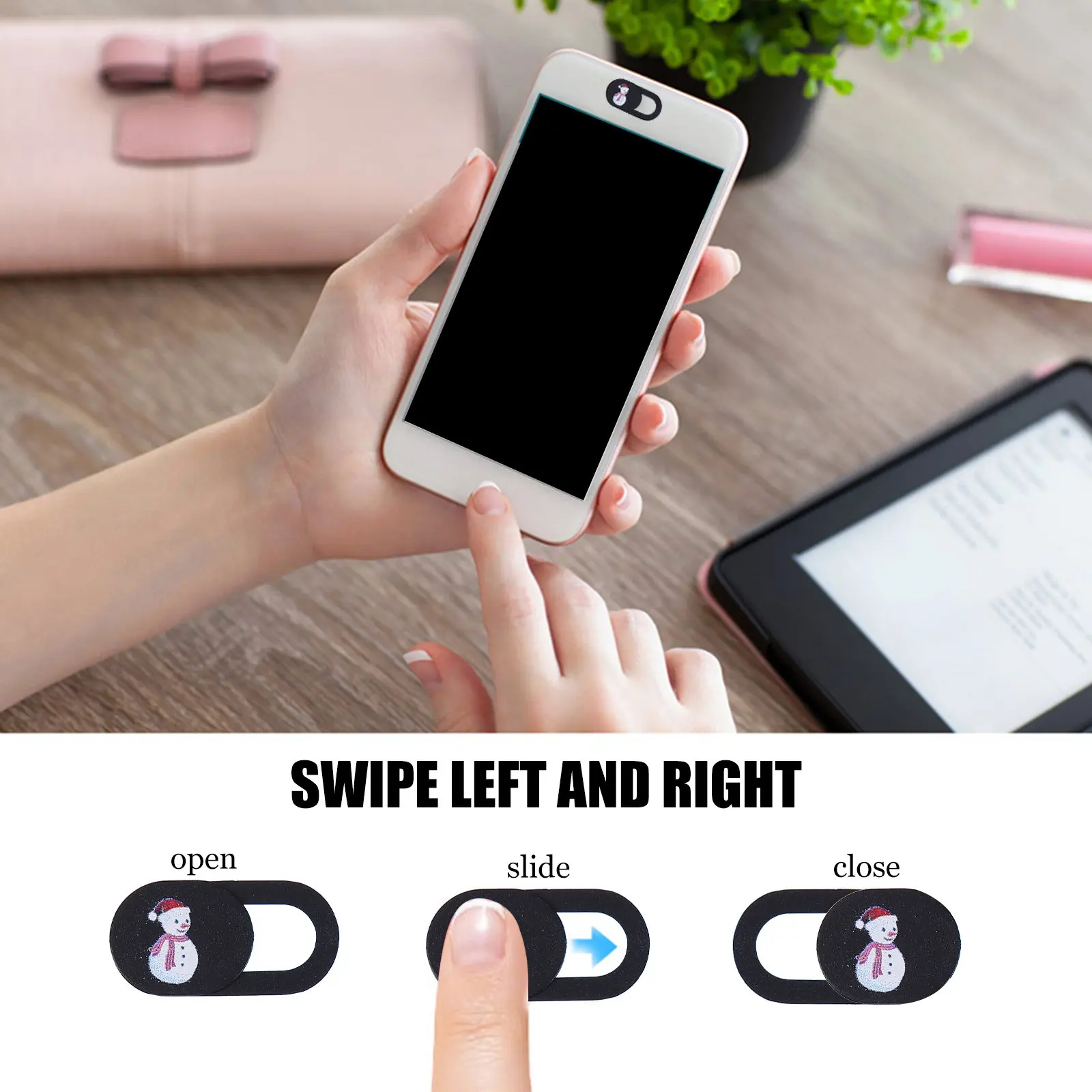 3Pcs Webcam Cover Slide for Laptop Tablet Pc Smartphone All in One Computer Privacy Slider Camera Cover Adorable Pattern Design