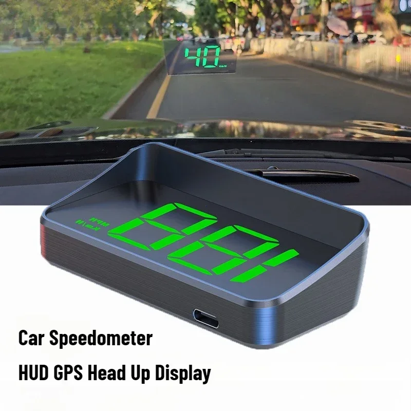 Car Speedometer HUD GPS Head Up Display Digital Speed Meter Windshield Projector for Vehicles Truck Auto Accessories