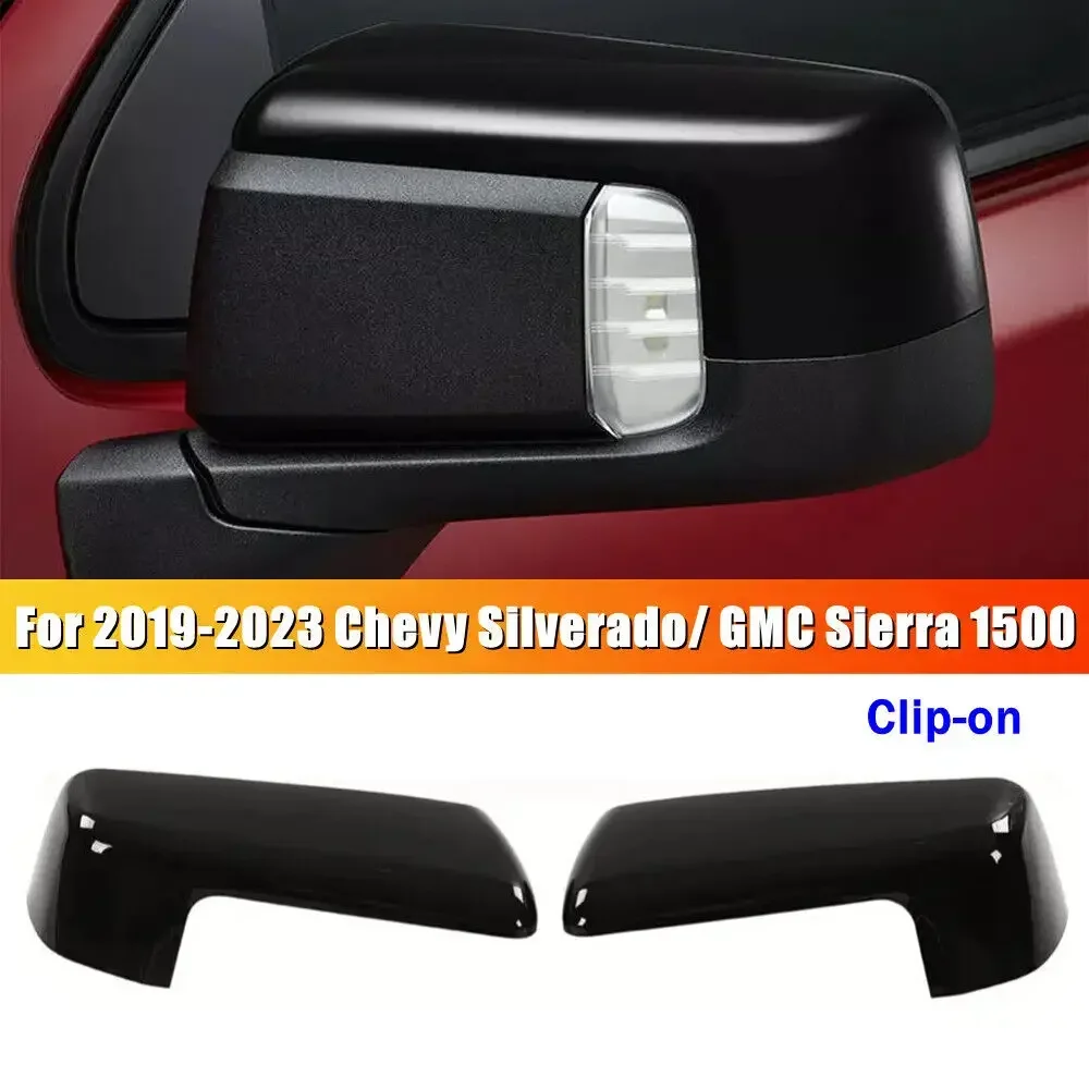 

For Chevy Silverado 1500 CMC SIERRA 2019-2023 Car Replacement Rearview Side Mirror Cover Wing Cap Exterior Rear View Case Trim
