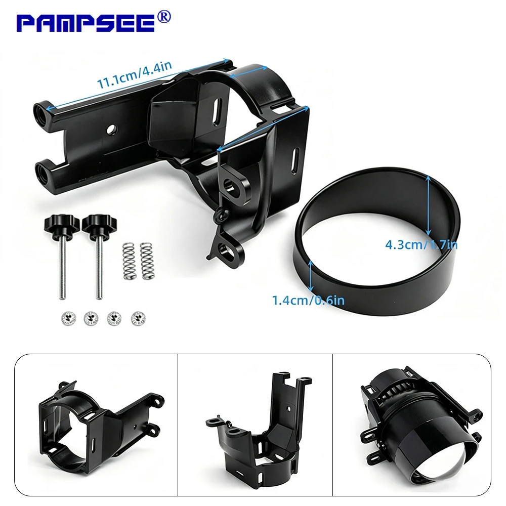 10 PCS 3.0 Inch Fog Light Bracket for Toyota Honda Nissan Audi DIY Modify Projector Lens Bracket 2.0 Inch Universal Bracket
