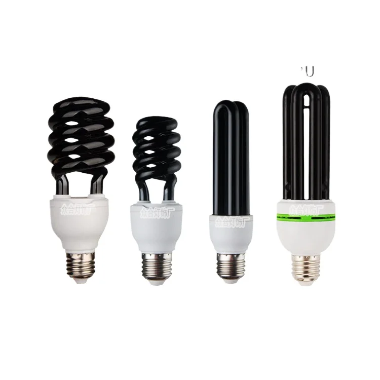 20W 40W E27 UV Light Bulb AC220V 12V 48-60V Straight Low Energy Ultraviolet Fluorescent Black Light CFL Violet Detection Lamp