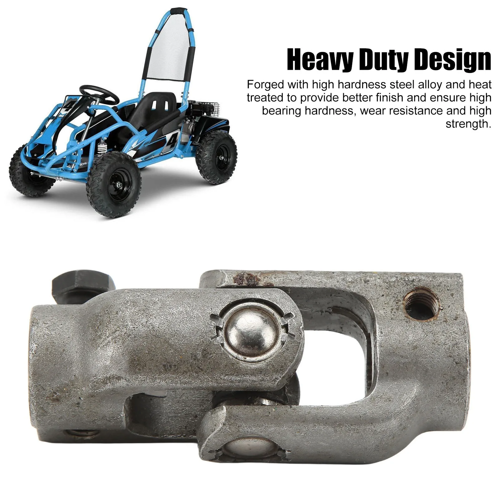 Steering Shaft Universal Joint 30T 14mm Steel Alloy Heavy Duty Steering Knuckle Coupling Joint for Go Karts ATVs UTVs
