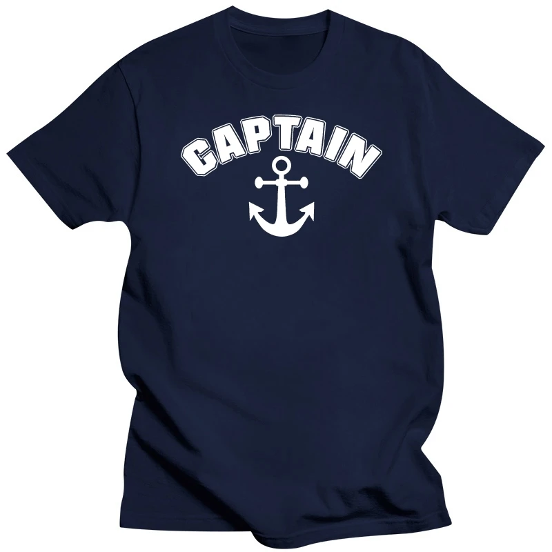 Mens Captain Anchor Nautical Sailings T Shirt Short Sleeve T-Shirt Free Shipping Tops Summer Cool Funny T-Shirt