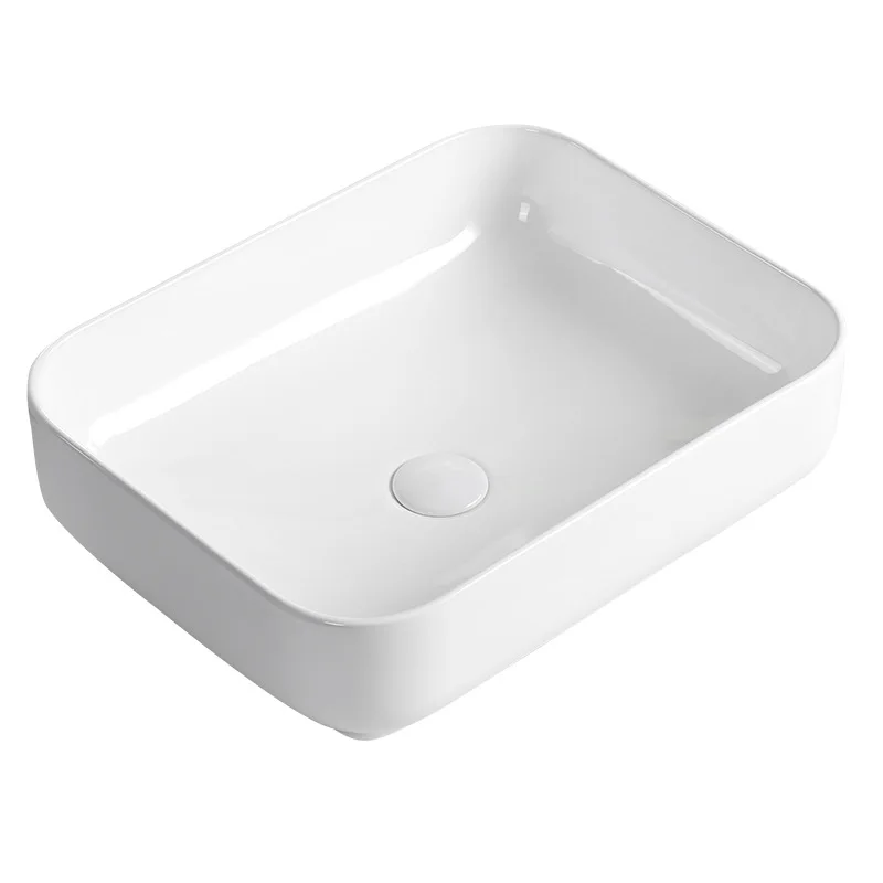 

Nordic Balcony wash basin Ceramic Bathroom single Square art small Household