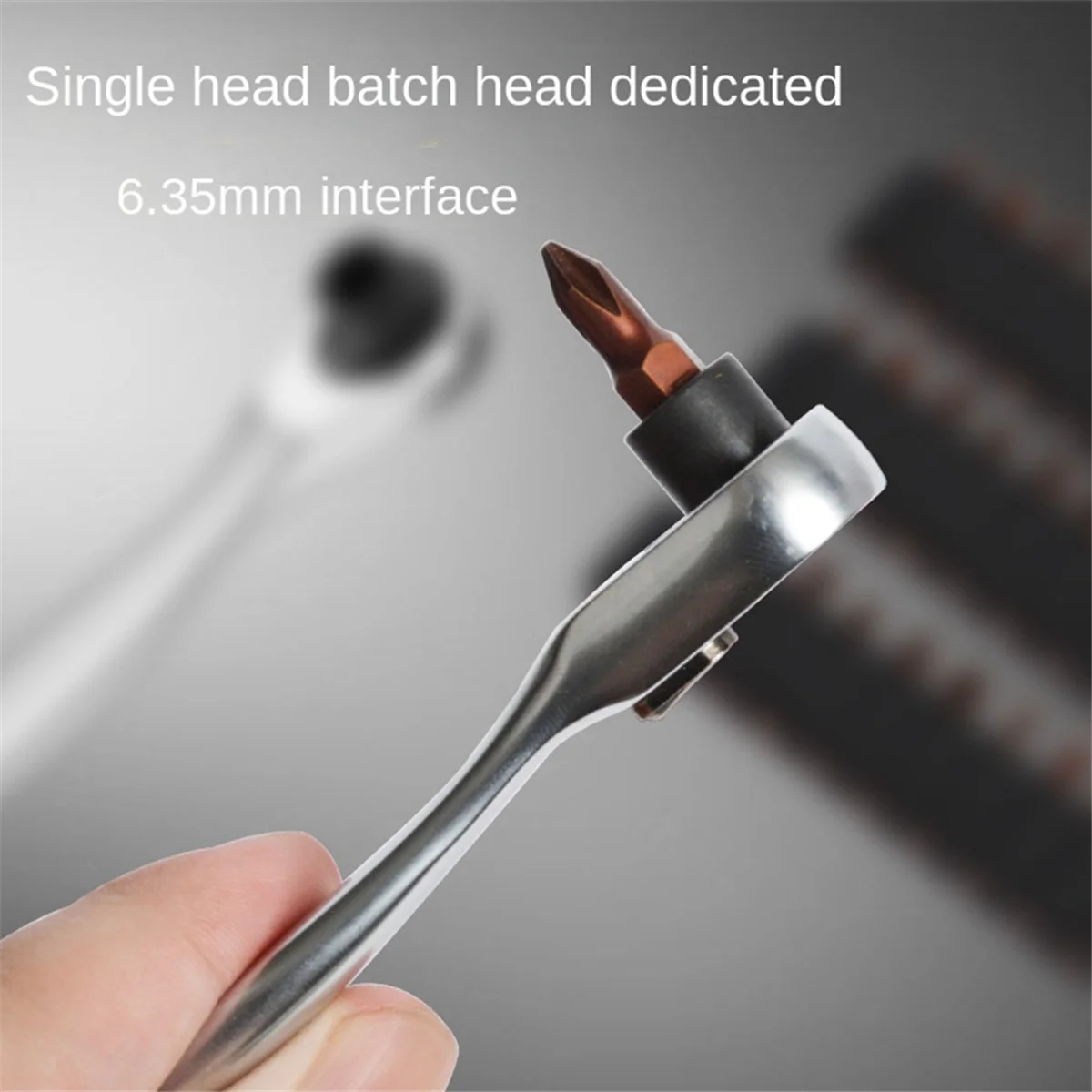 

QA06R Mini Spiny Wheel Wrench 1/4 Positive and Reverse Fast Screwdriver, Inner Hexagonal Plums Blossom Multi -Function Set