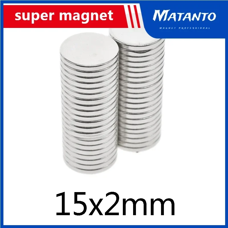 

5-150pcs 15x2 mm Super Strong Magnets 15mmx2mm Permanent Small Round Magnet 15x2mm Thin Neodymium Magnet Magnetic 15*2 mm