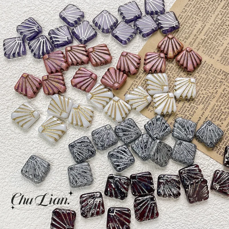 

10pcs 17mm Vintage Czech Glass Beads DIY Handmade Bracelet Necklace Bead Accessories Material