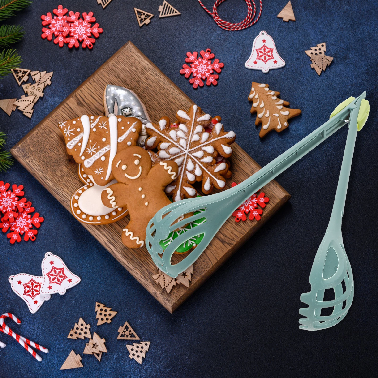 

2Pcs Egg Whisk Food Serving Tongs Nylon Manual Blender Kitchen Tools Multipurpose Strainer Baking Barbecue Kitchen Gadget