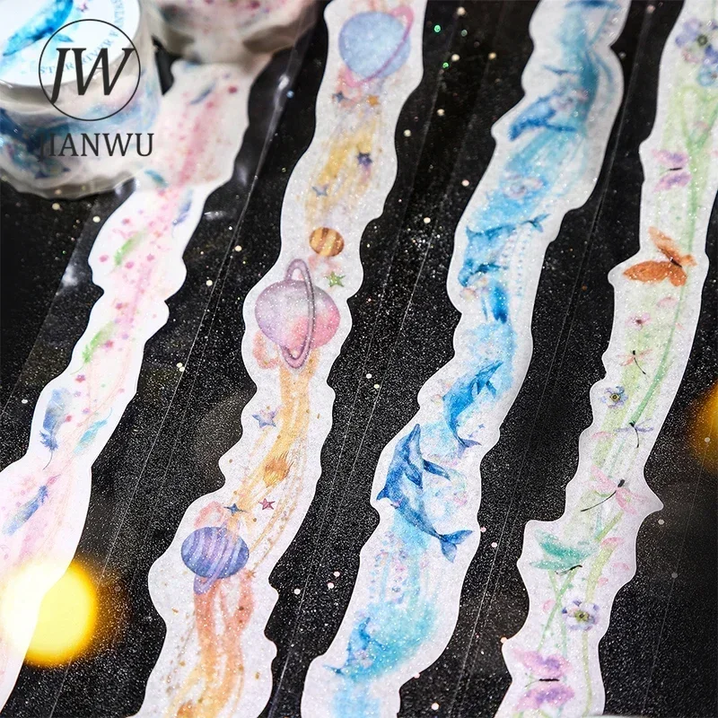 JIANWU 33mm*200cm Star River Fantasia Series Literary Galaxy Landscaping Material Collage Washi Tape Creative Journal Stationery