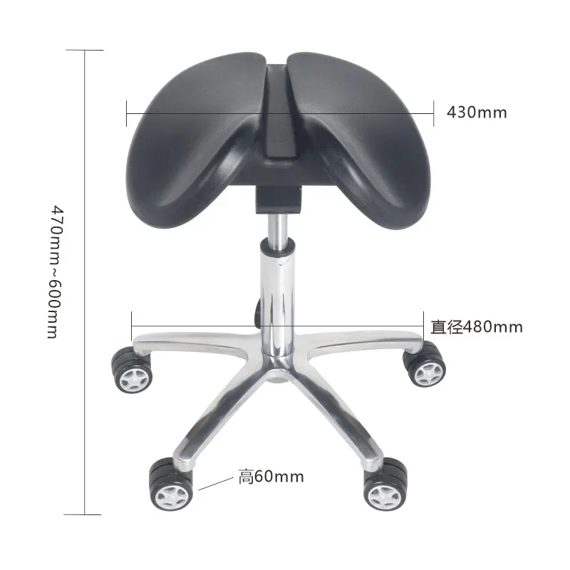 Ergonomic adjustment Sitting position Dentist office chair Rotating PU foam lifting anti-static stool