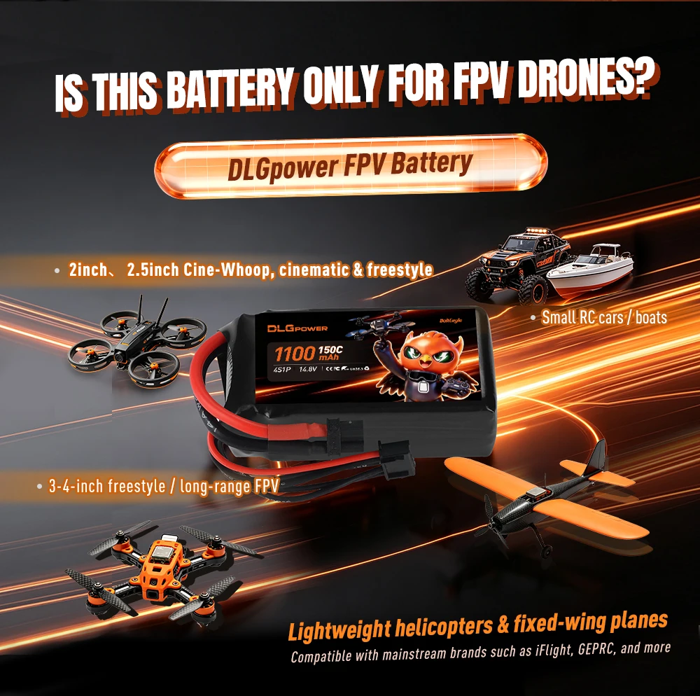 14.8V 150C 4S 1100mah Lipo Battery with XT30 for FPV Drone Helicopter Airplane Monster Truck Boat Rechargeable Lipo Batteries