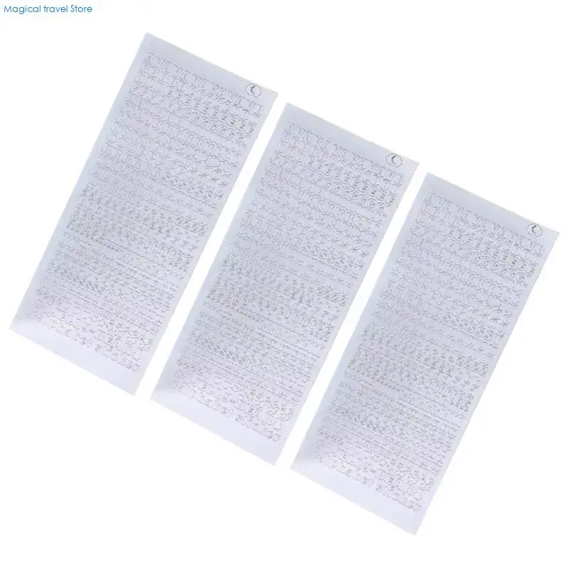 N2UB 3 Sheets Letter Sticker Reward Sticker Alphabets Sticker Journal Sticker for Kid