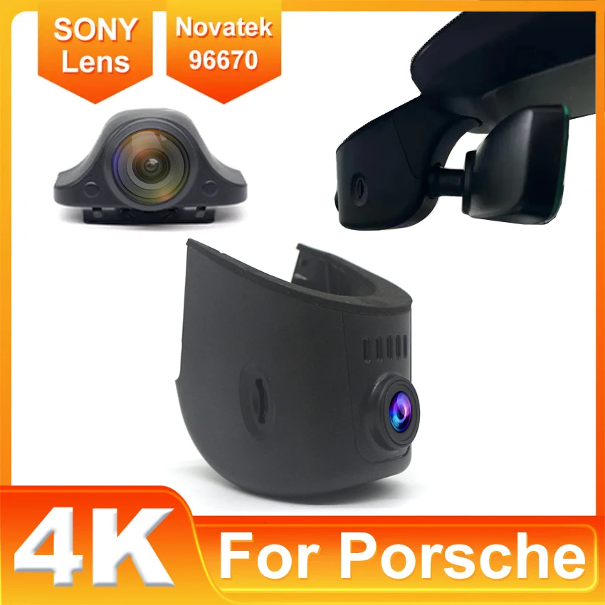 4K Dash Car Camera For Porsche Cayenne Coupe Panamera Taycan 911 992 2019 2020 2021 2022-2024, Wireless Wifi DVR Cam Dashcam