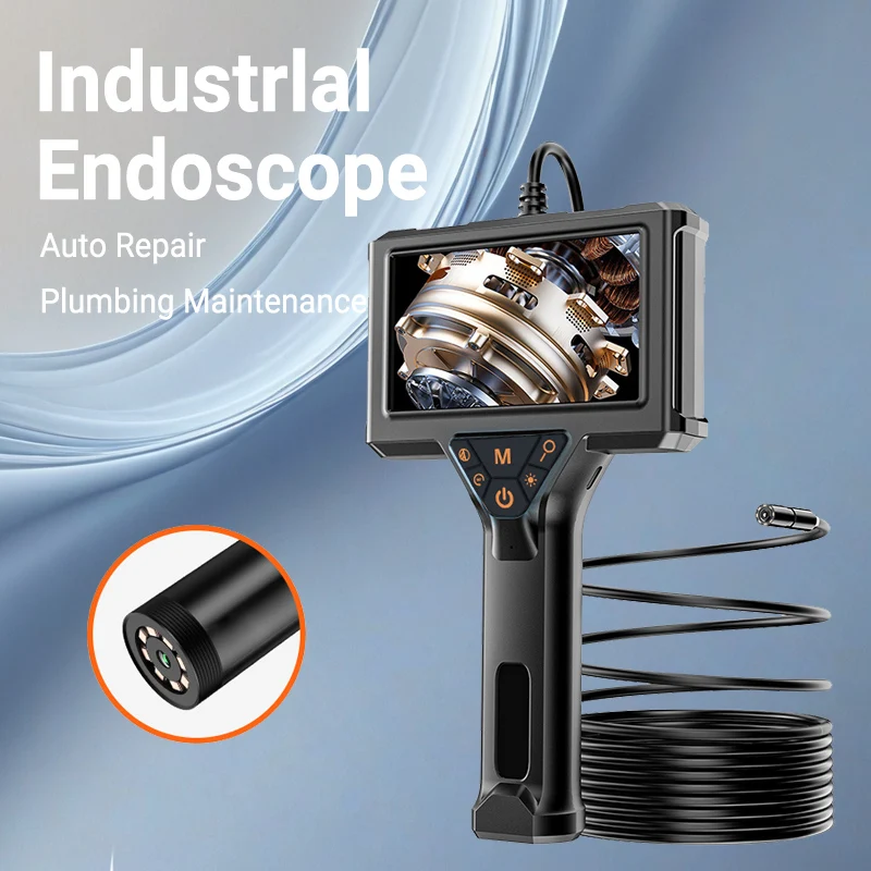

Промышленный эндоскоп AOERWEI, 4,3-дюймовая камера, ручной бороскоп HD 1080P, IP67, водонепроницаемая камера для бороскопа с 8 светодиодными лампами