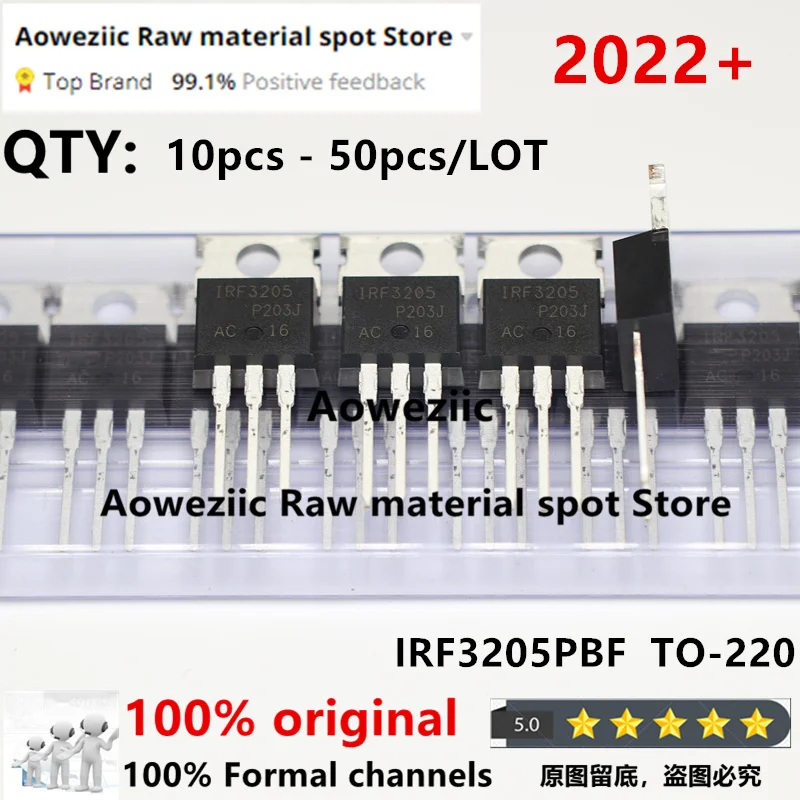 Aoweziic 2024+ 10szt - 50szt 100% Nowy Importowany Oryginalny IRF3205 IRF3205PBF TO-220 MOS FET 55V 110A 200W Gorąca wyprzedaż