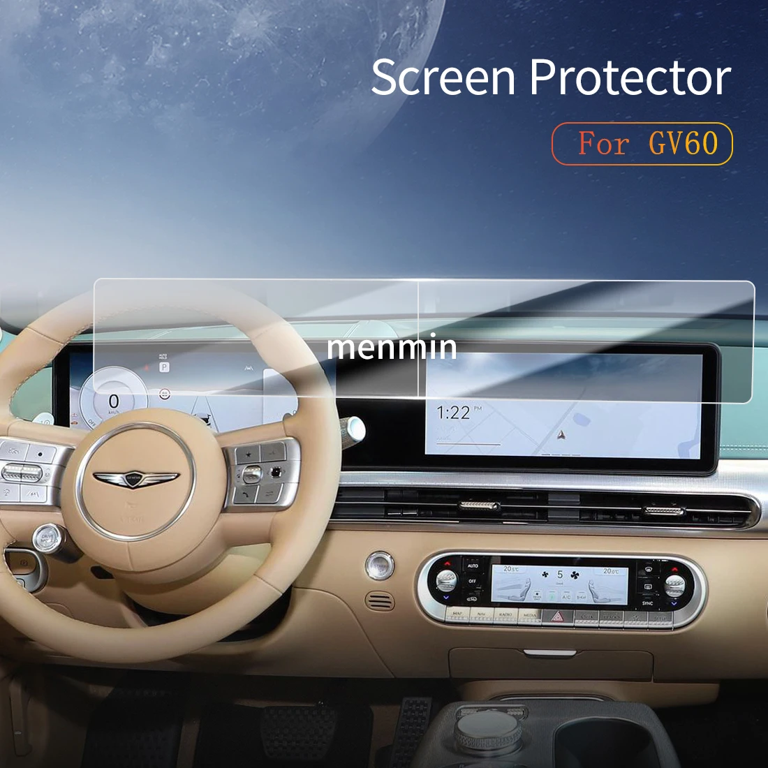 

Car Stickers Dash Carplay Mirror Screen Protector Display Tempered Glass Protective Film Vehicle For25 GENESIS GV60