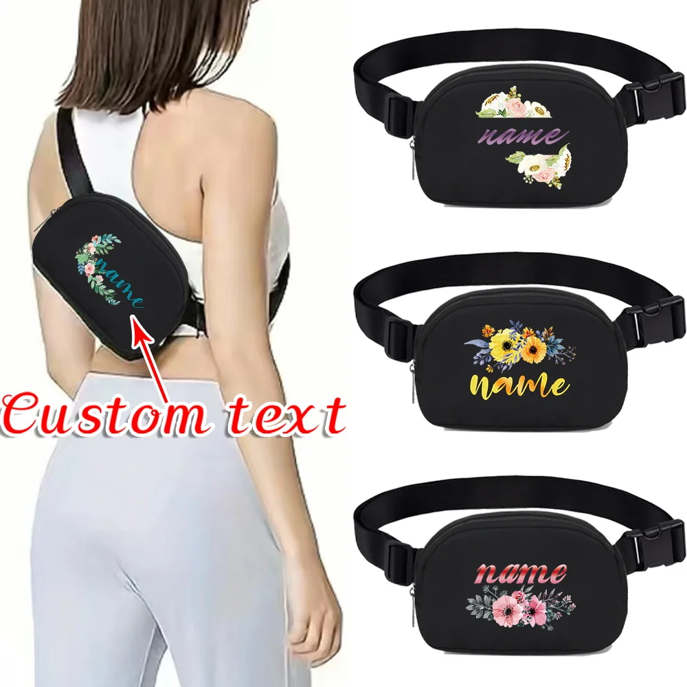 

Personalized Customized Name Waist Bag Multifunctional Chest Pouch Fashion Waist Pack Custom Sports Products Crossbody Bags