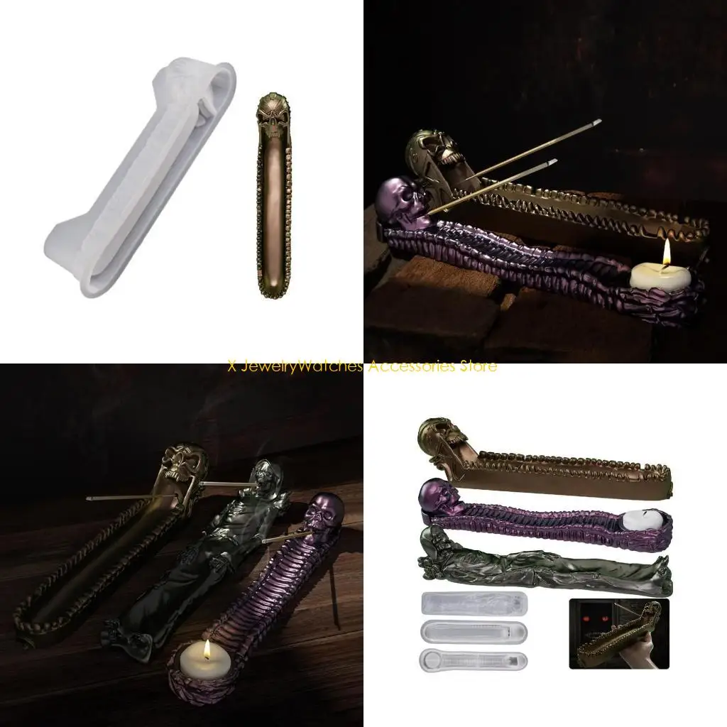

31KD Incense Holder Resin Mold Skull Holder Resin Mold Ornaments Molds