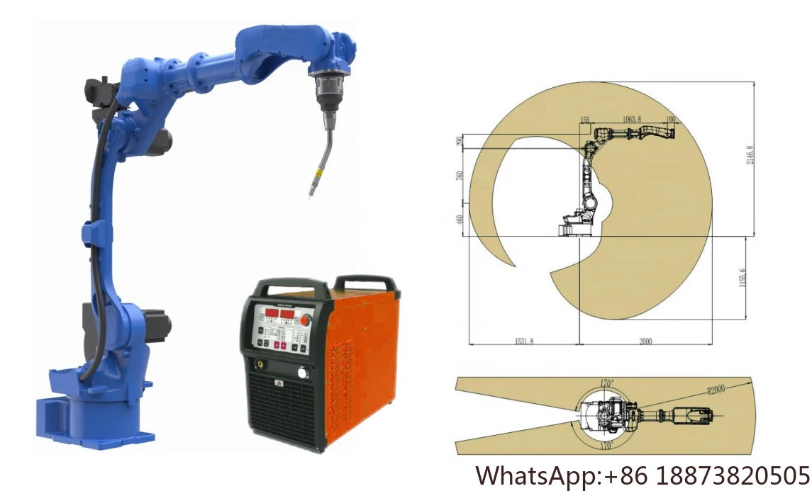 robot arm tig mig arc welding machines automatic industrial