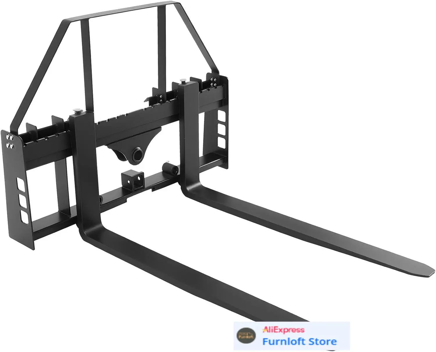 Skid Steer Pallet Forks, 4000 lbs Rated Capacity, Pallets Fork Frame Attachment with 42-inch Pallet Forks Forklift Blades, 2-inc
