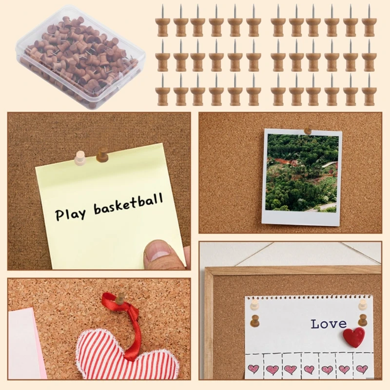 

800Pcs Push Pins Cork Notice Board Thumb Tacks Drawing Pins Map Pins for Office Notice Board Bulletin Board