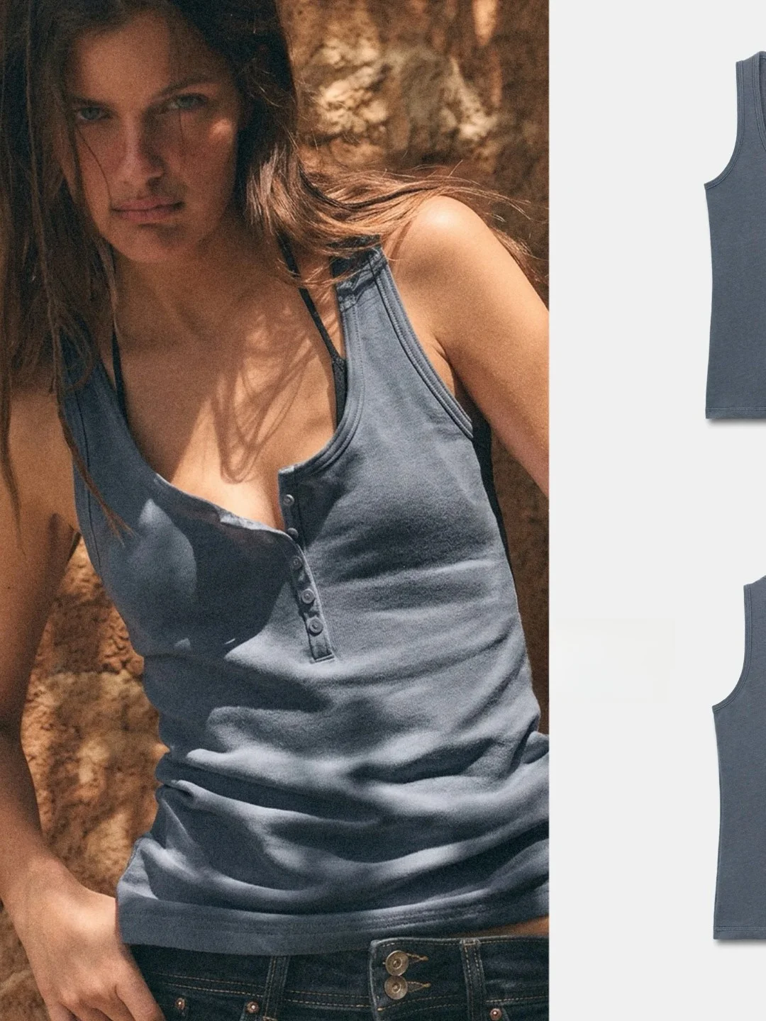 New 2026 Summer Women's Slim Fit Sleeveless round Neck Button up Vest Fashionable Minimalist Style Top URCACHE Brand