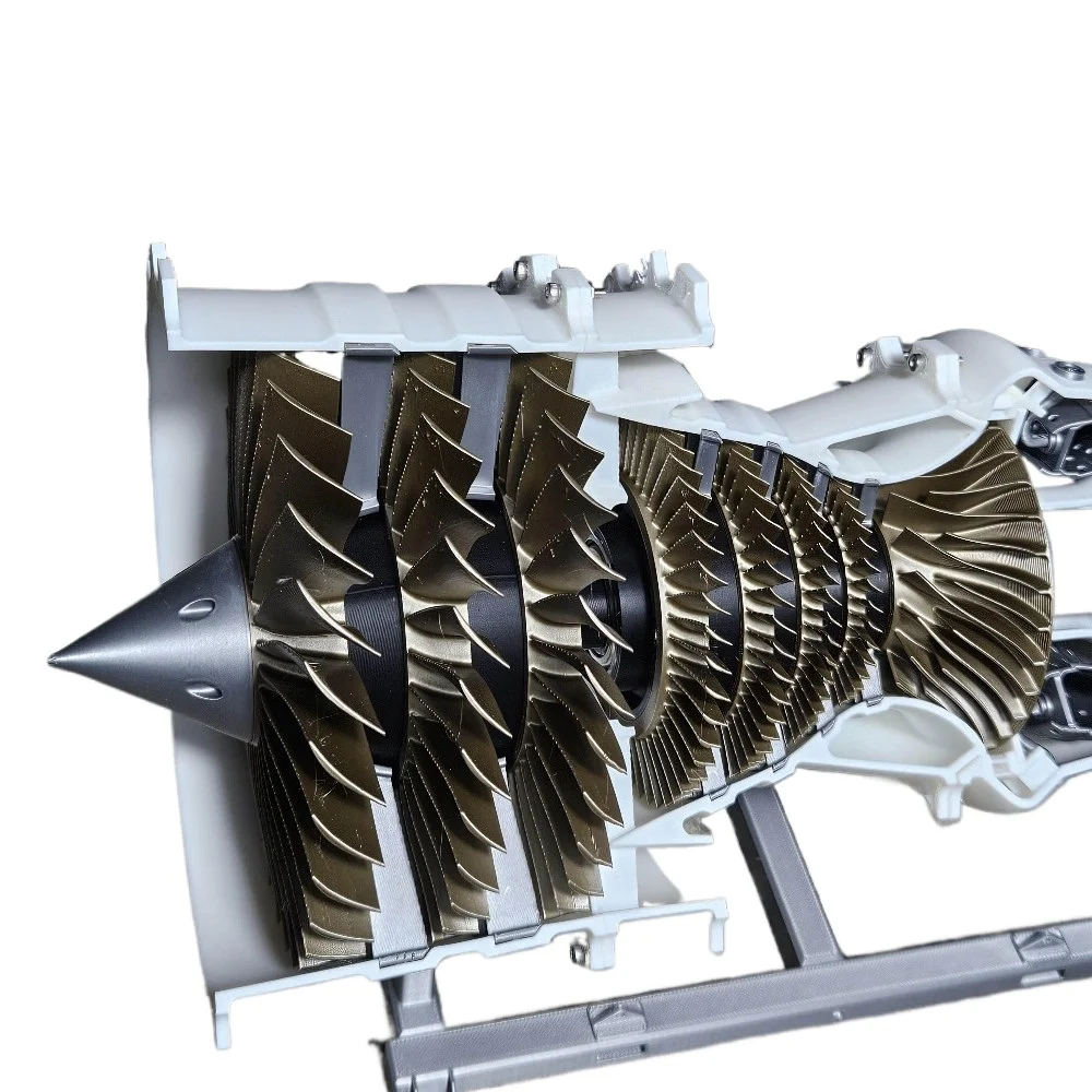 3D Printed Turbine Engine Model Toy Movable Gear Low Bypass Ratio Aviation Turbine Fan Engine Model Static Ornament