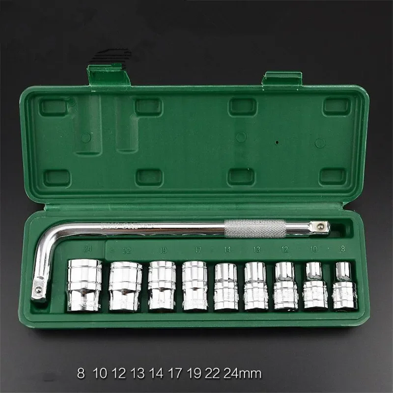 

Gear Lock Sockets Wrench Set Auto Repair Tool Toolbox suit 8-24mm 10Pcs