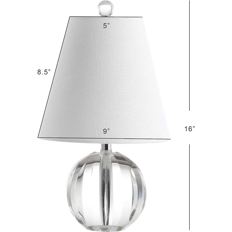 JYL2079A 16 "Glam Crystal Ball Tafellamp Moderne Nachtkastje Lamp voor Slaapkamer Woonkamer Kantoor Helder Glazen Orb met Wh