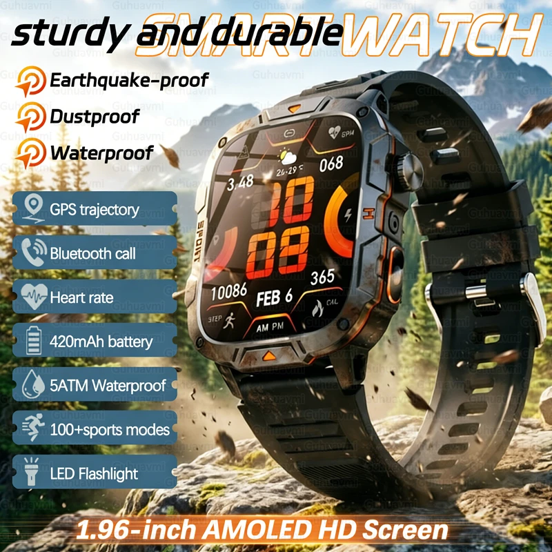 2026 New Military Grade Smart Watch For Men 1.96
