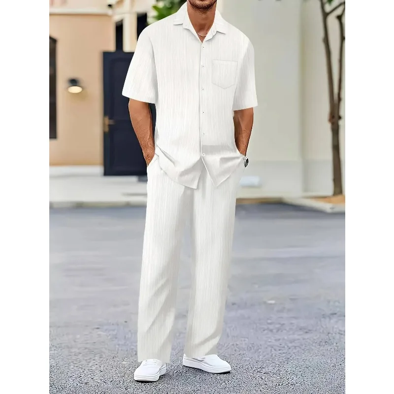 

Men's Spring and Autumn Shirt Set, Outdoor Sports and Leisure Men's Collar Shirt, Casual and Fashionable