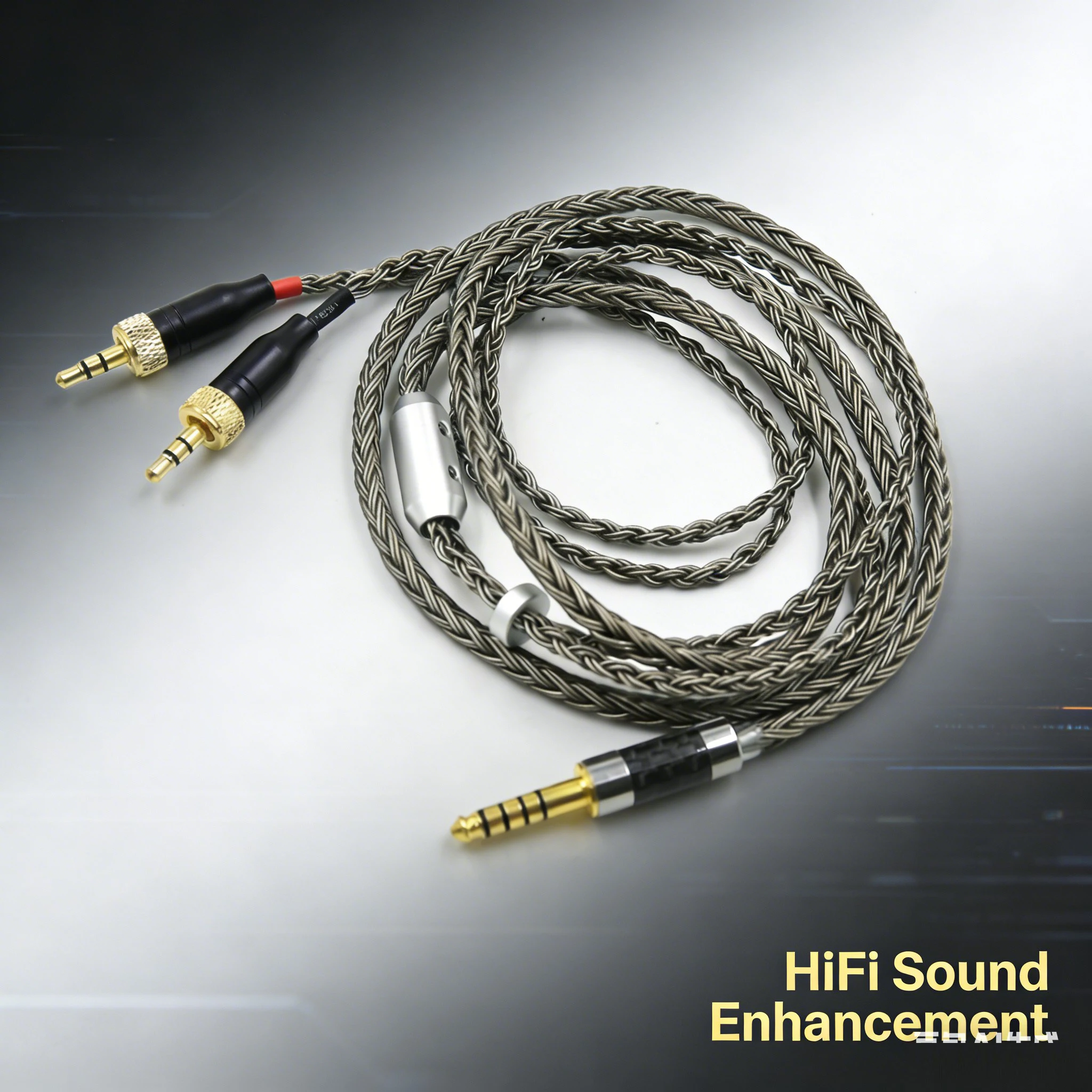 

16 Cores For SONY MDR-Z7 MDR-Z1R MDR-Z7M2 With Screw To Fix Headphone Balance Cable Silver Plated 2.5/3.5/4.4mm Headset Wire