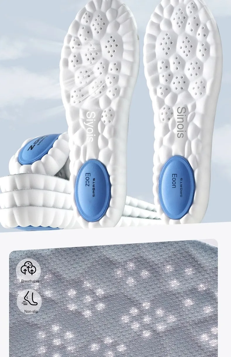 4D Cloud-Feel Höhenverstellbare Einlegesohlen PU-Sohle Weiche Dämpfung und Geruchsresistent – Ideal Unisex für Tägliches Sport- und Trainingseinsatz – Detail 7