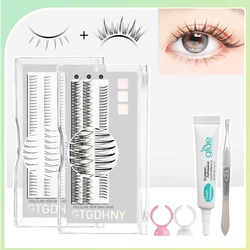 A/M Shape Spikes Fish Tail Cluster Eyelash Mix Heat Bonded Extension V Under Lower Lashes Individual Makeup DIY Premade Fan Set