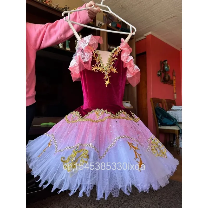 

Ballet Adult Ballerina Red Princess Dress Performance Dancing Costumes Children Professional Ballet Skirt Girls Swan Lake Dance