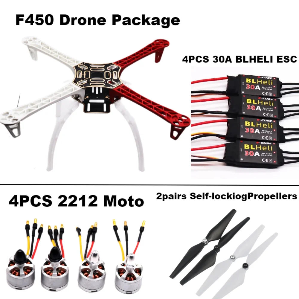 

F450 Drone Kit With 450 Frame For APM PIXHAWK 4 Axis RC Multicopter Quadcopter Heli Multi-Rotor With Landing Gear